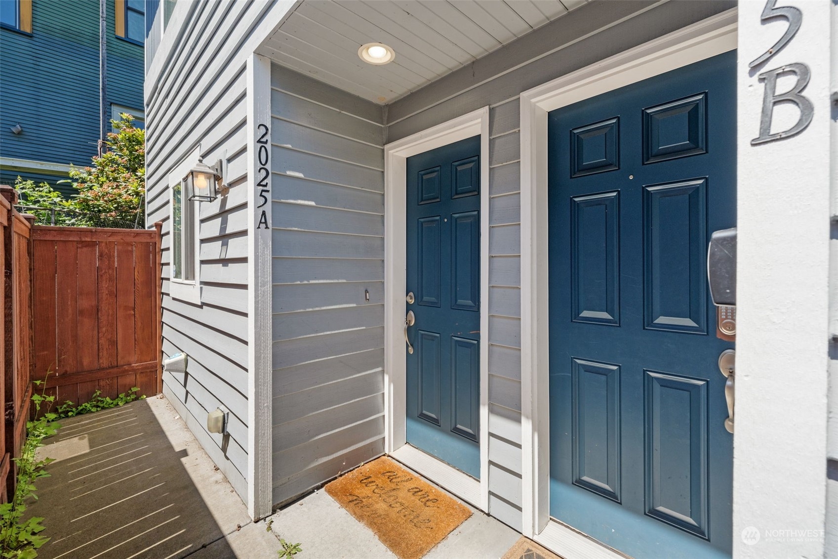 a view of a house with a door