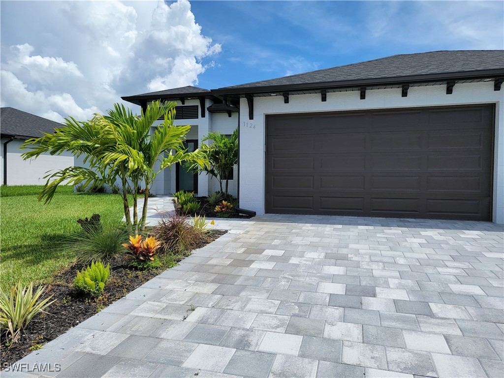 a front view of a house