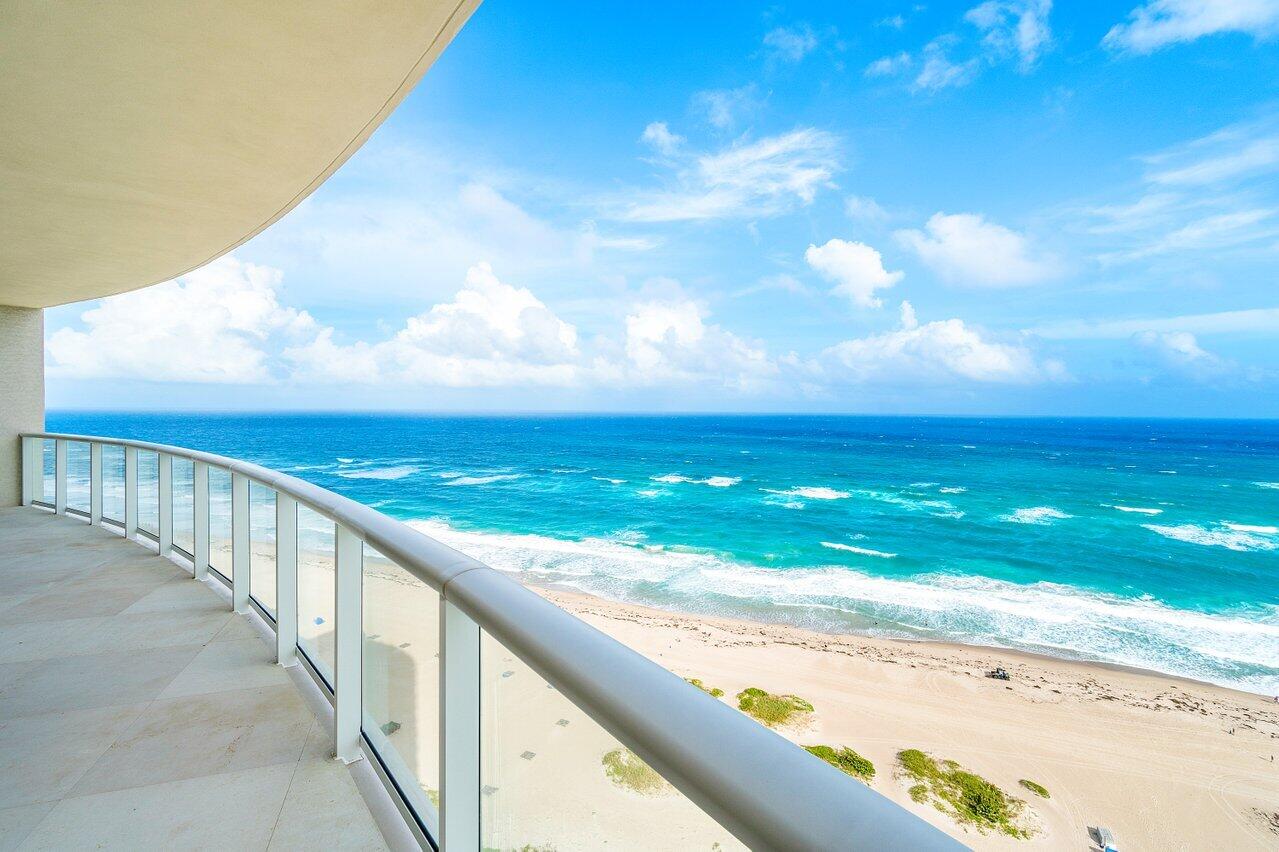 a view of an ocean and beach