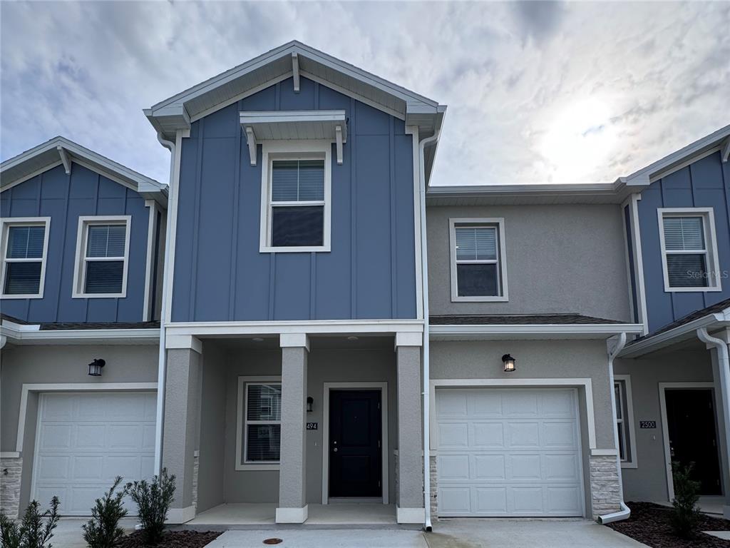 a front view of a house