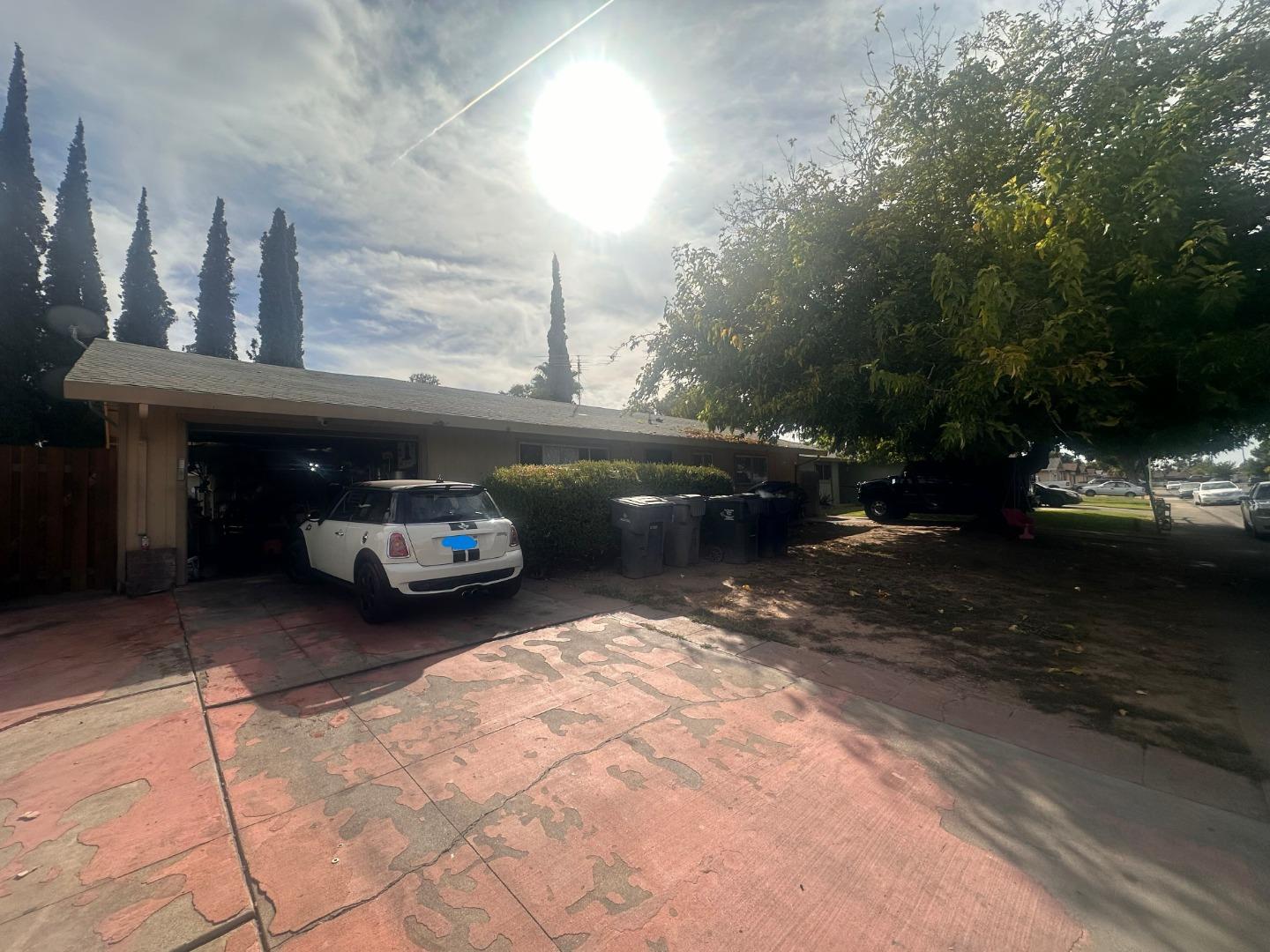 a view of car parked in parking lot