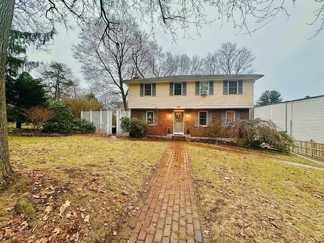 a front view of house with yard