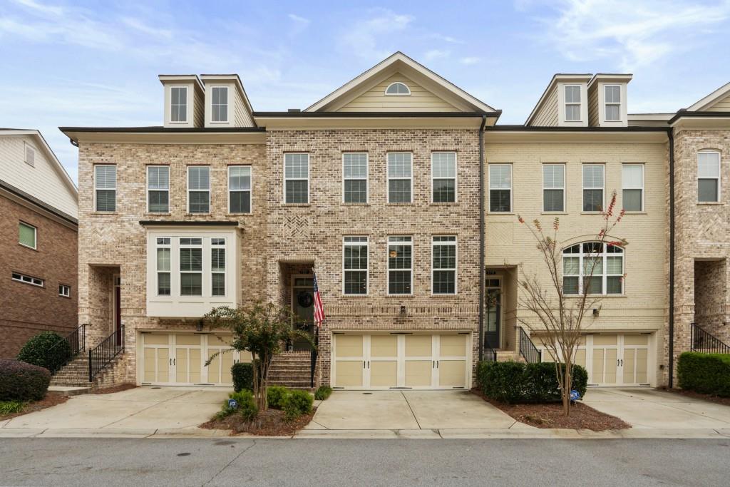 a front view of a large residential apartment building