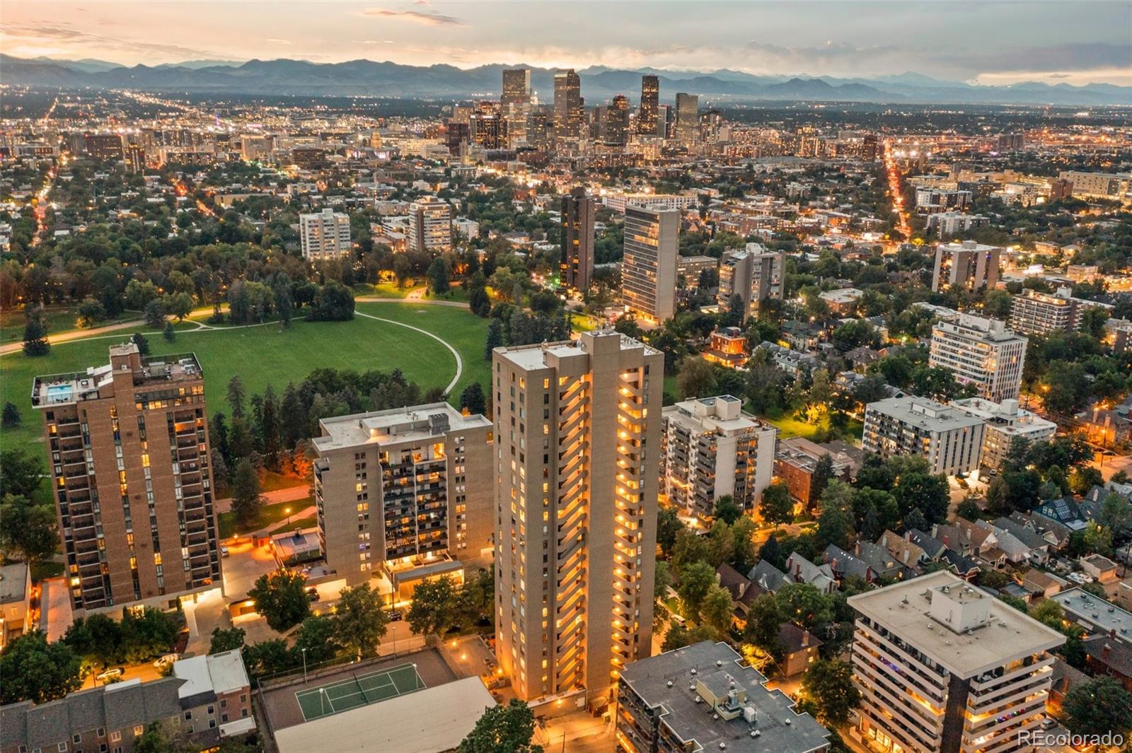 an aerial view of multiple house