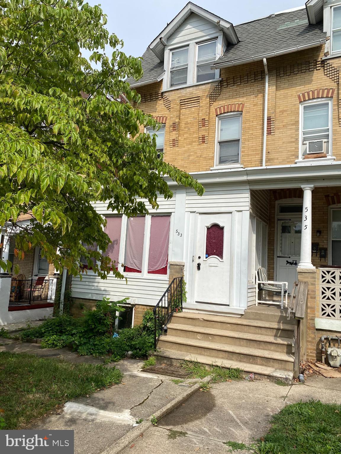 a front view of a house