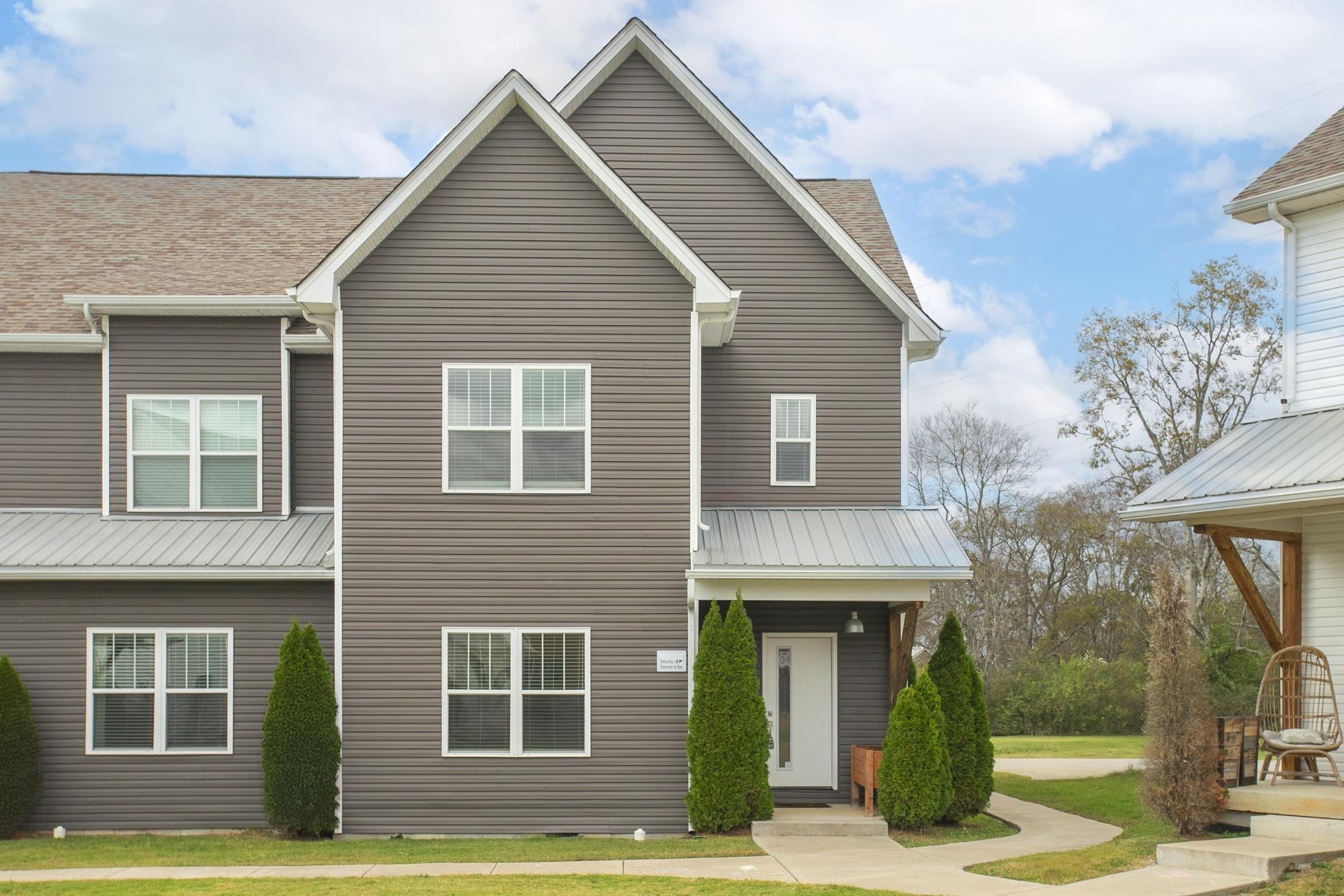 a front view of a house