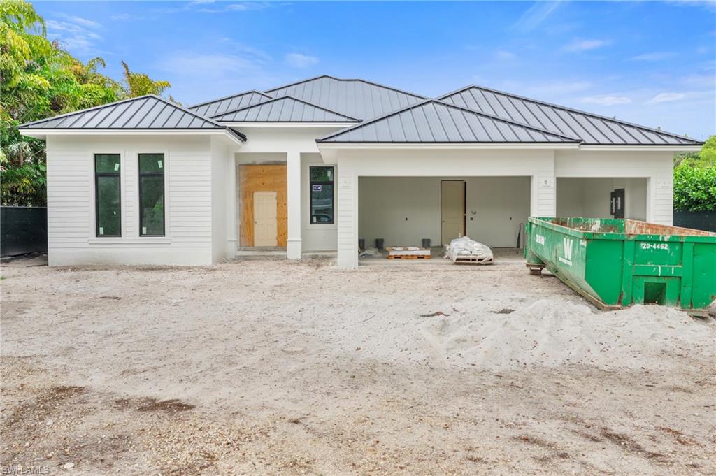 front view of a house with a outdoor space