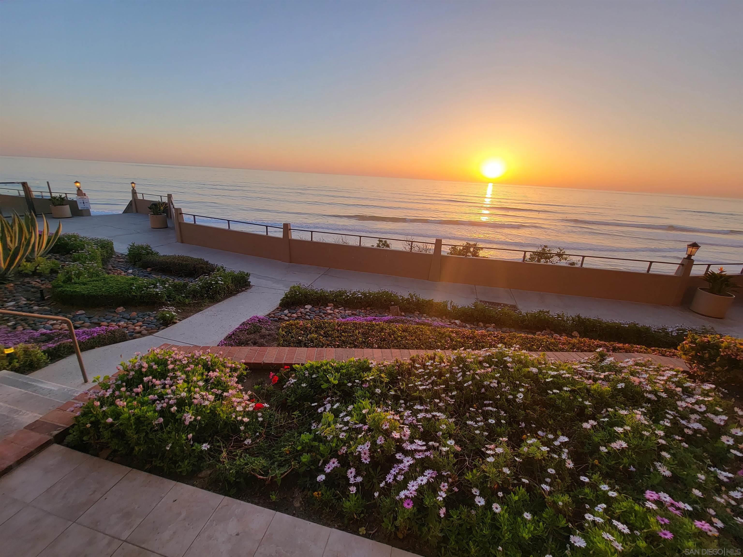 a view of an ocean and beach