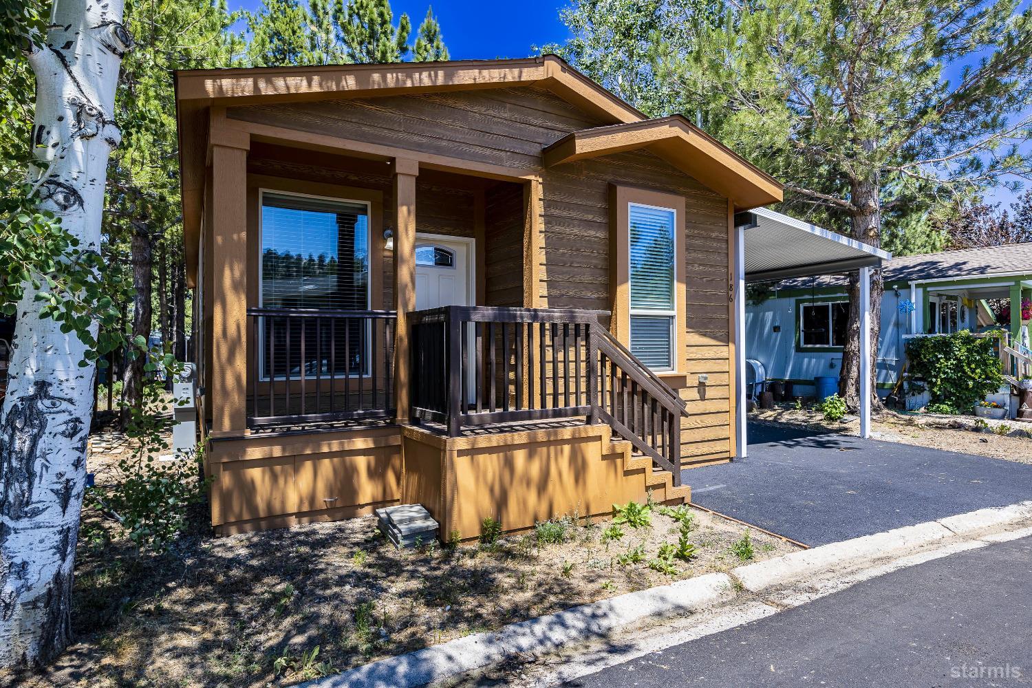 a front view of a house with a porch