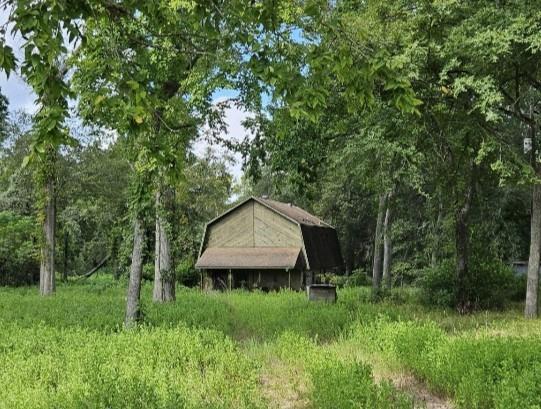 a house with trees in the background