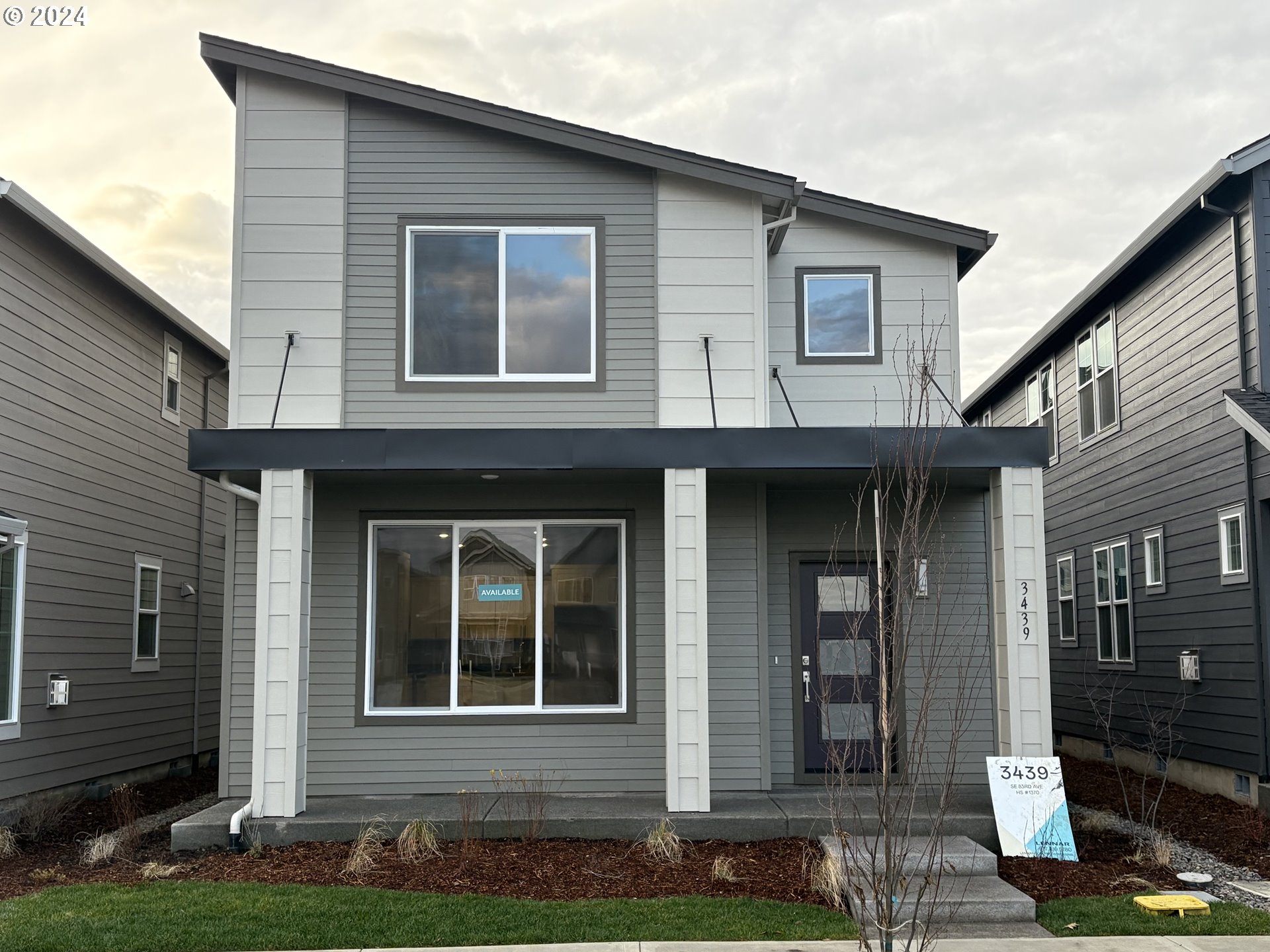 a front view of a house