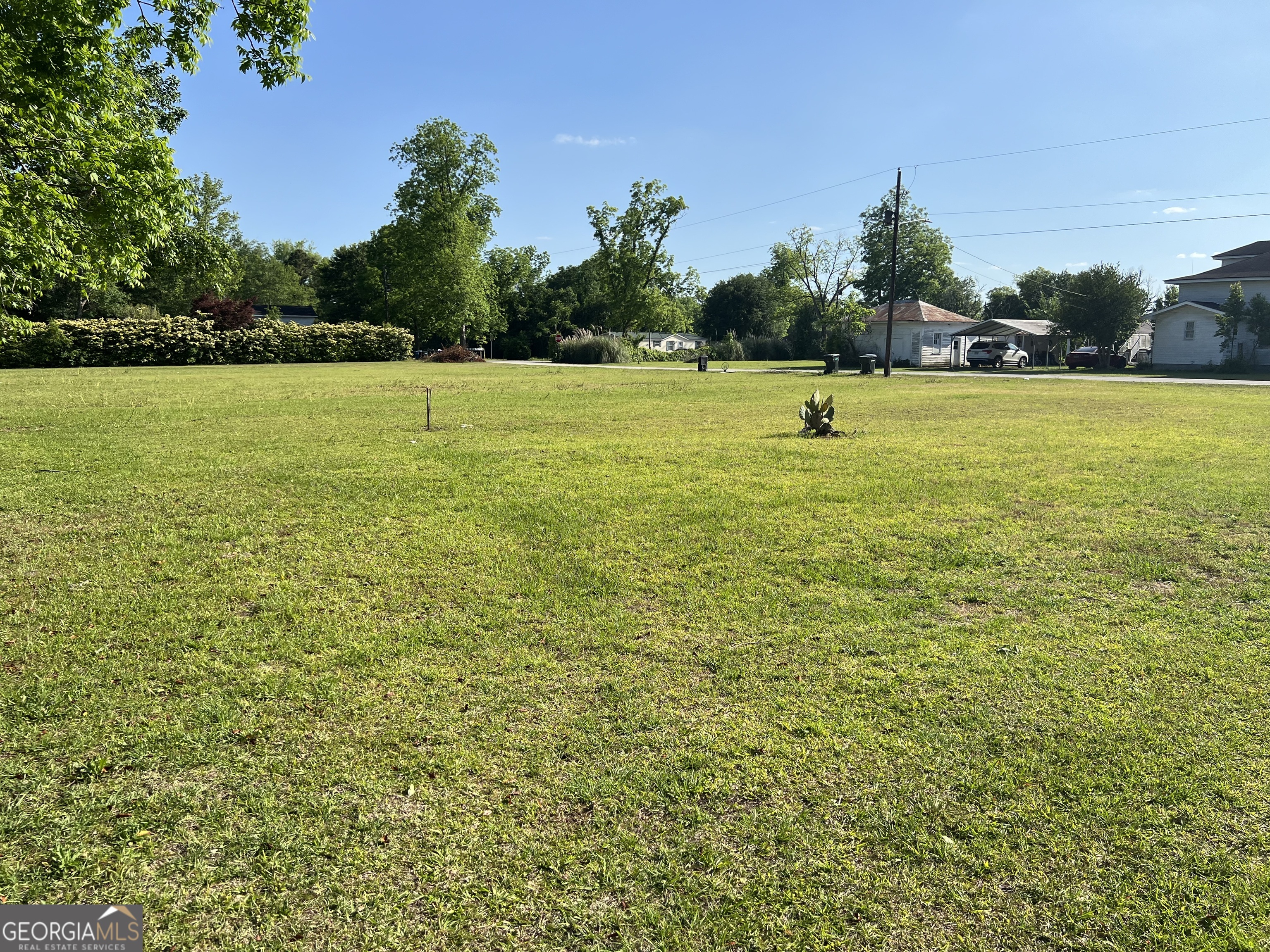 a view of a green yard