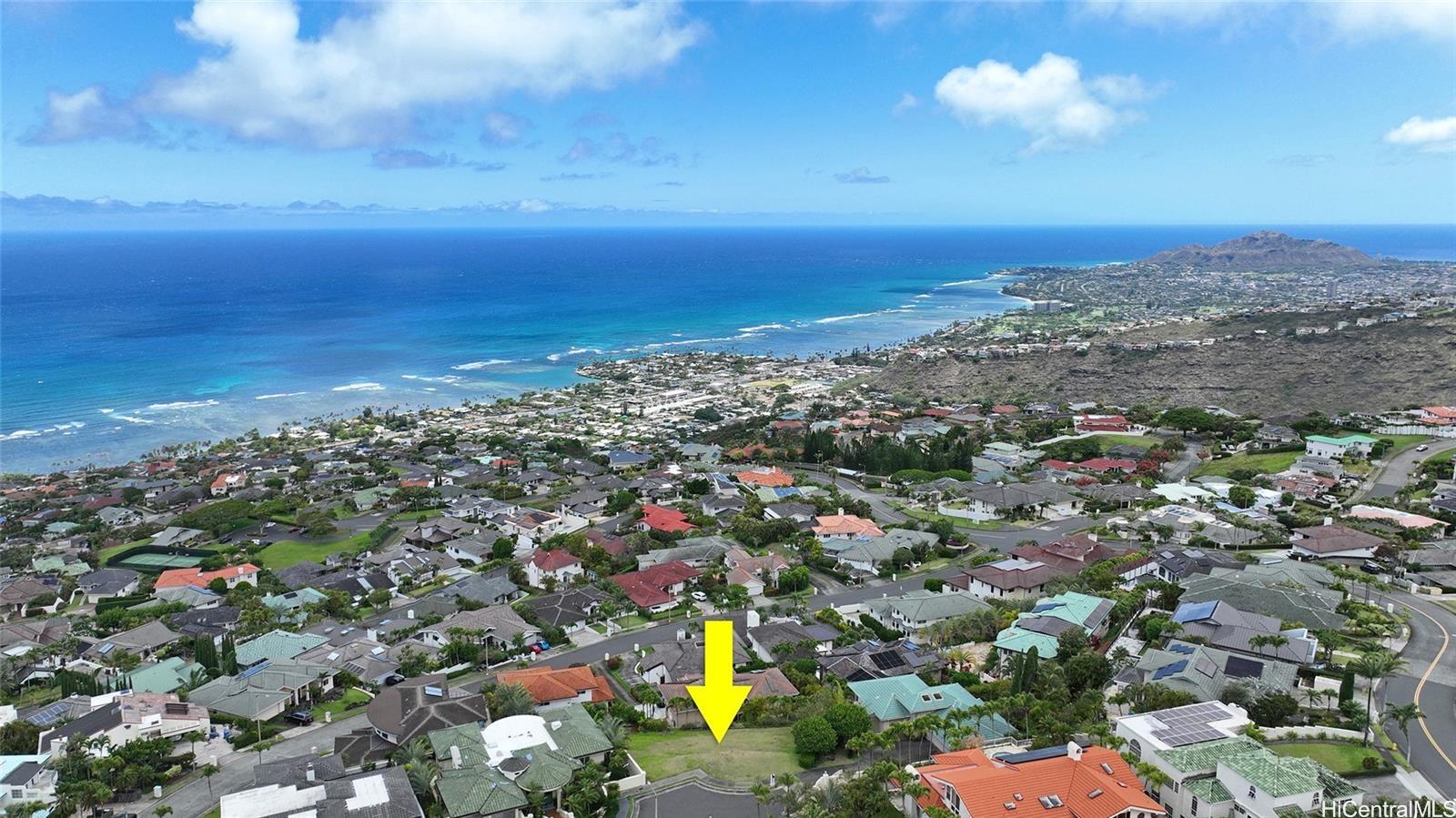 an aerial view of multiple house