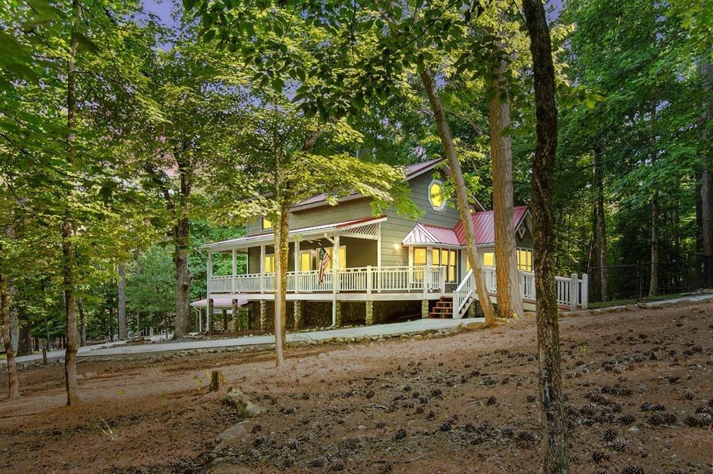 front view of a house with a big yard