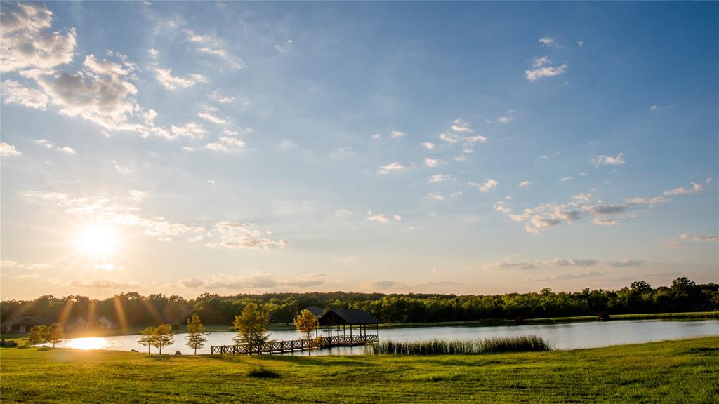 a view of lake with mountain