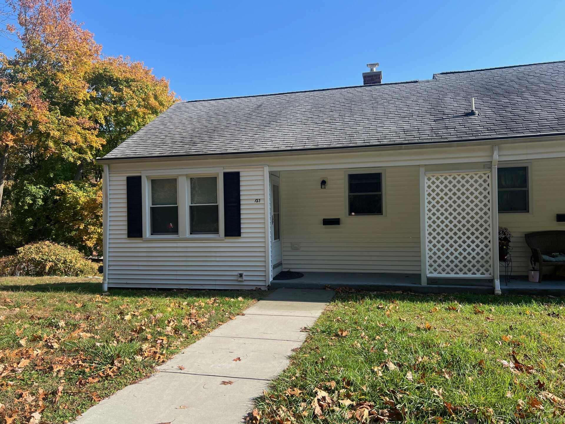 a front view of a house