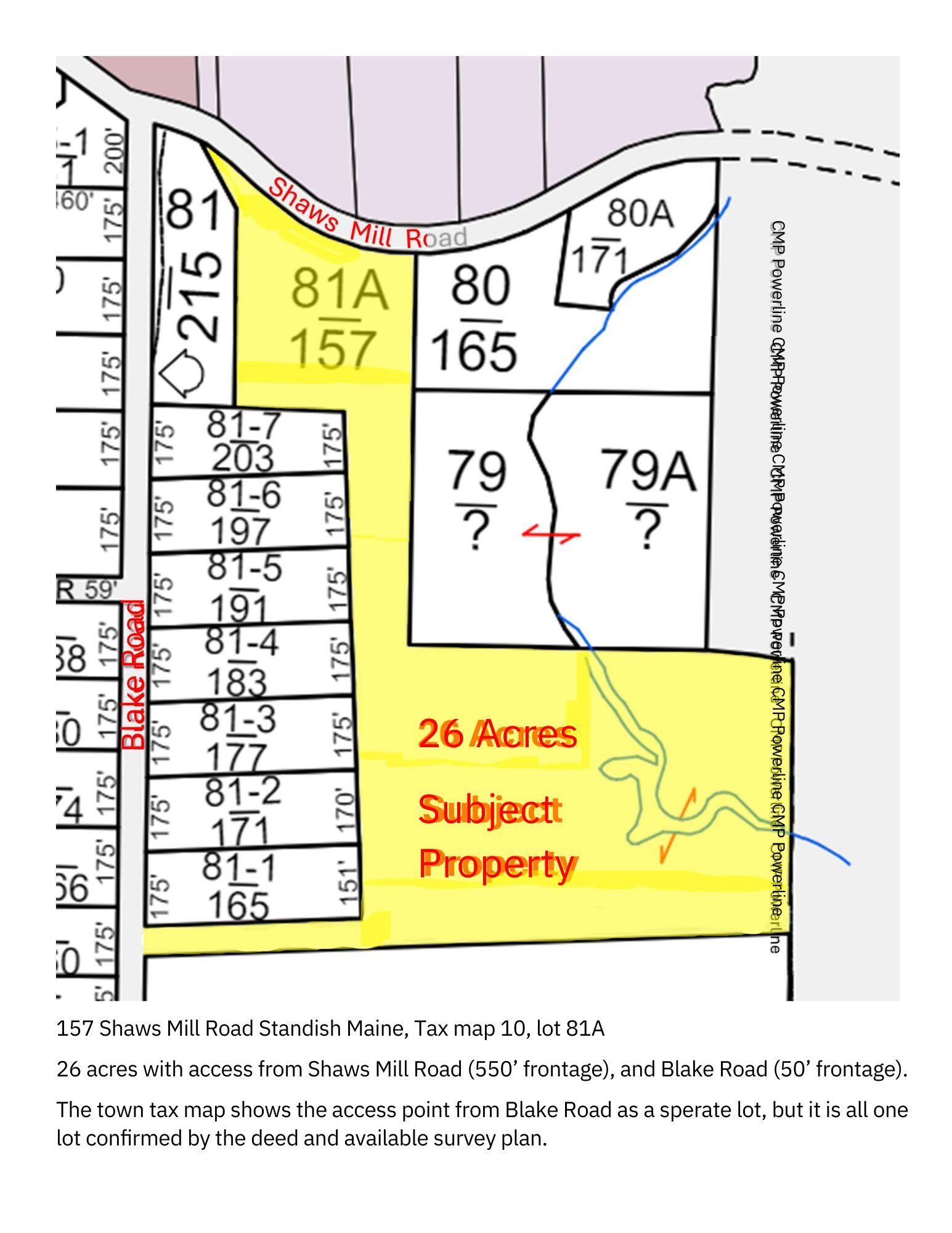 157 Shaws Mill Road 26ac Lot