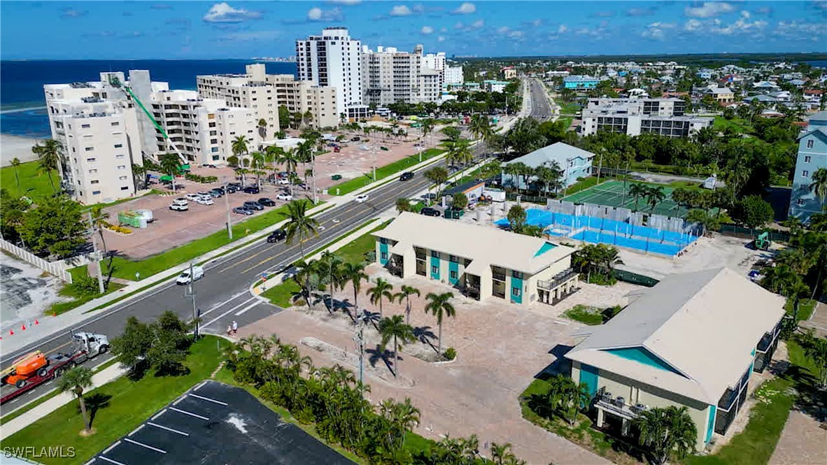 an aerial view of a city