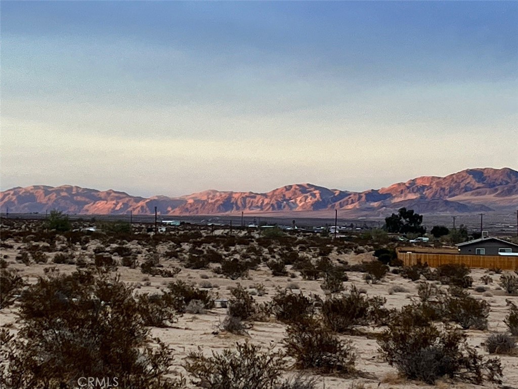 a view of city and mountain