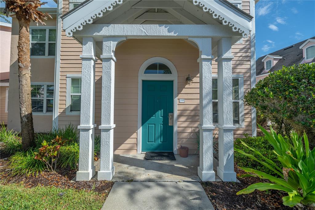 a view of a door of the house