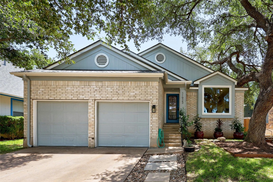 a front view of a house