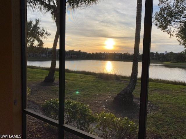 a view of lake from a window