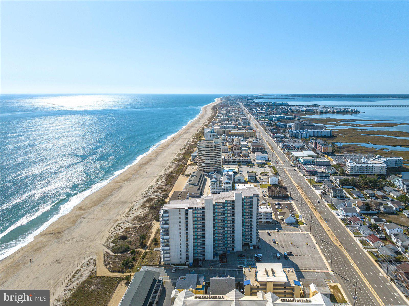 a view of city with ocean