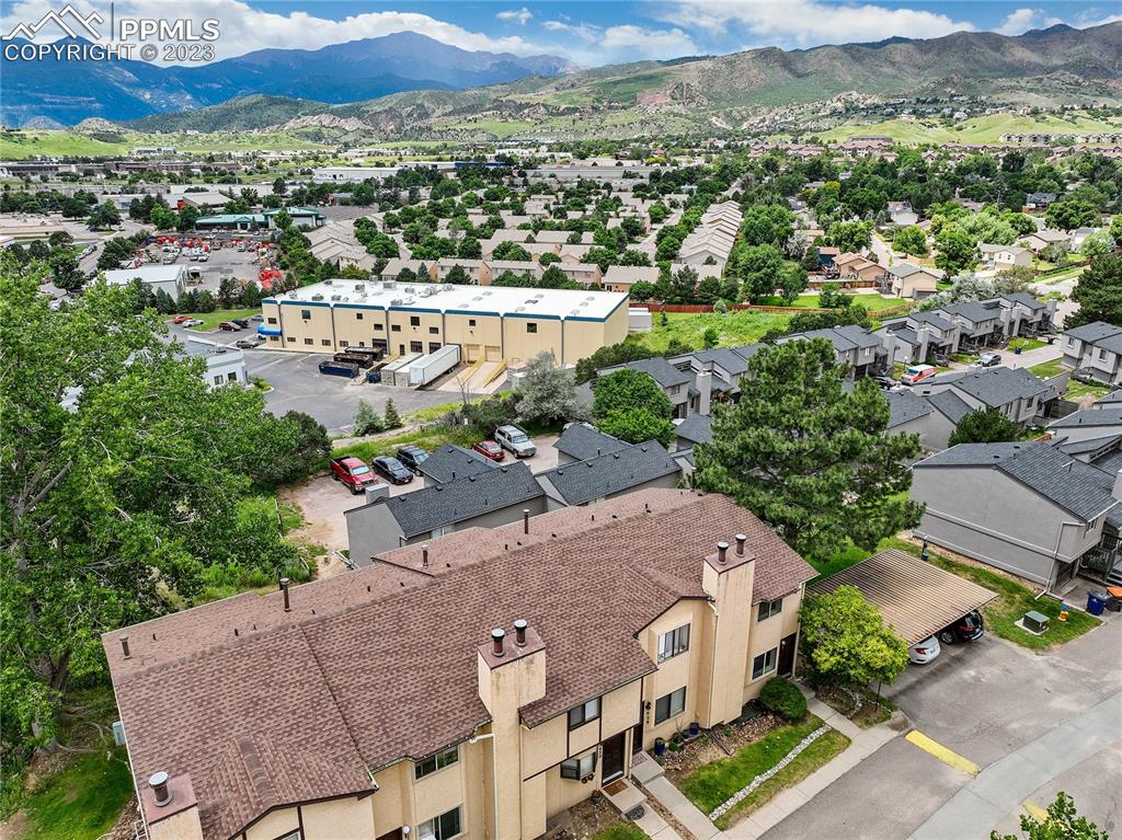 an aerial view of multiple house