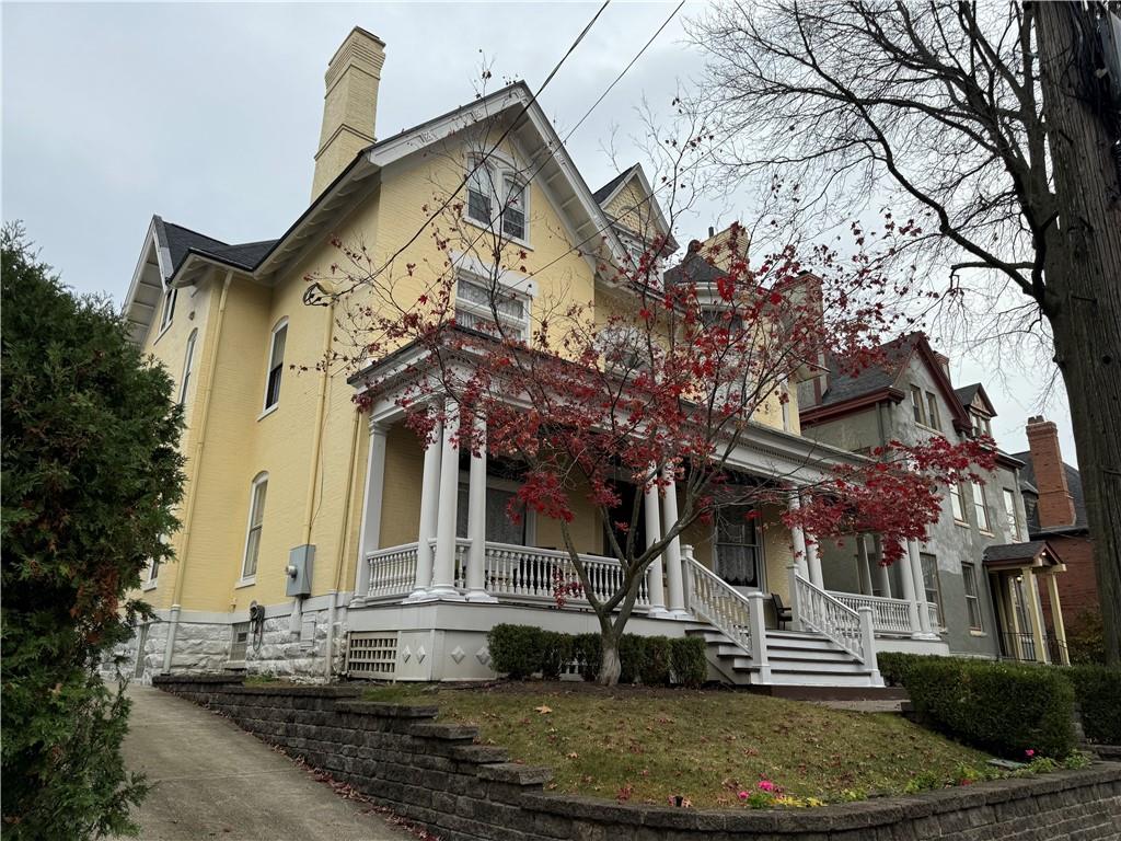 a front view of a house