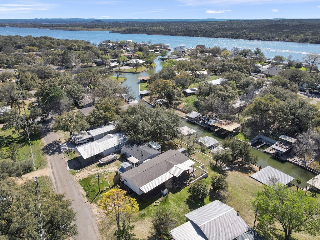 an aerial view of multiple house