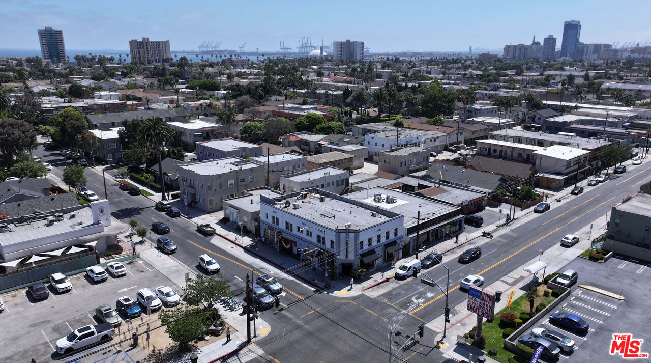 an aerial view of a city