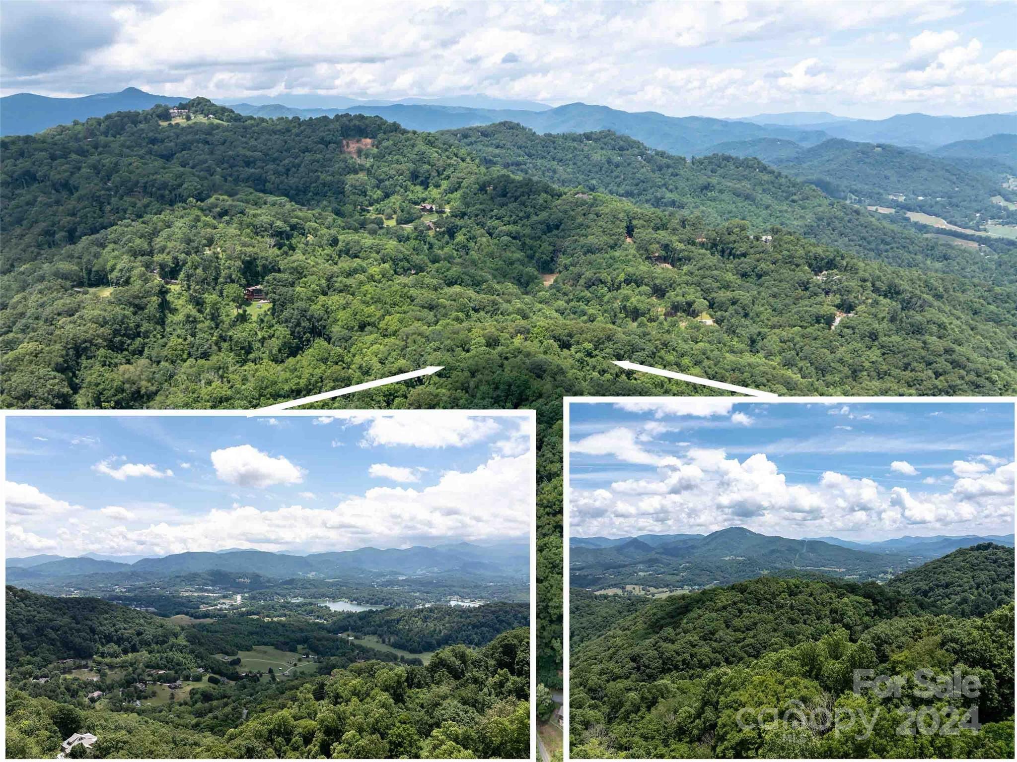 a view of a city from a mountain view