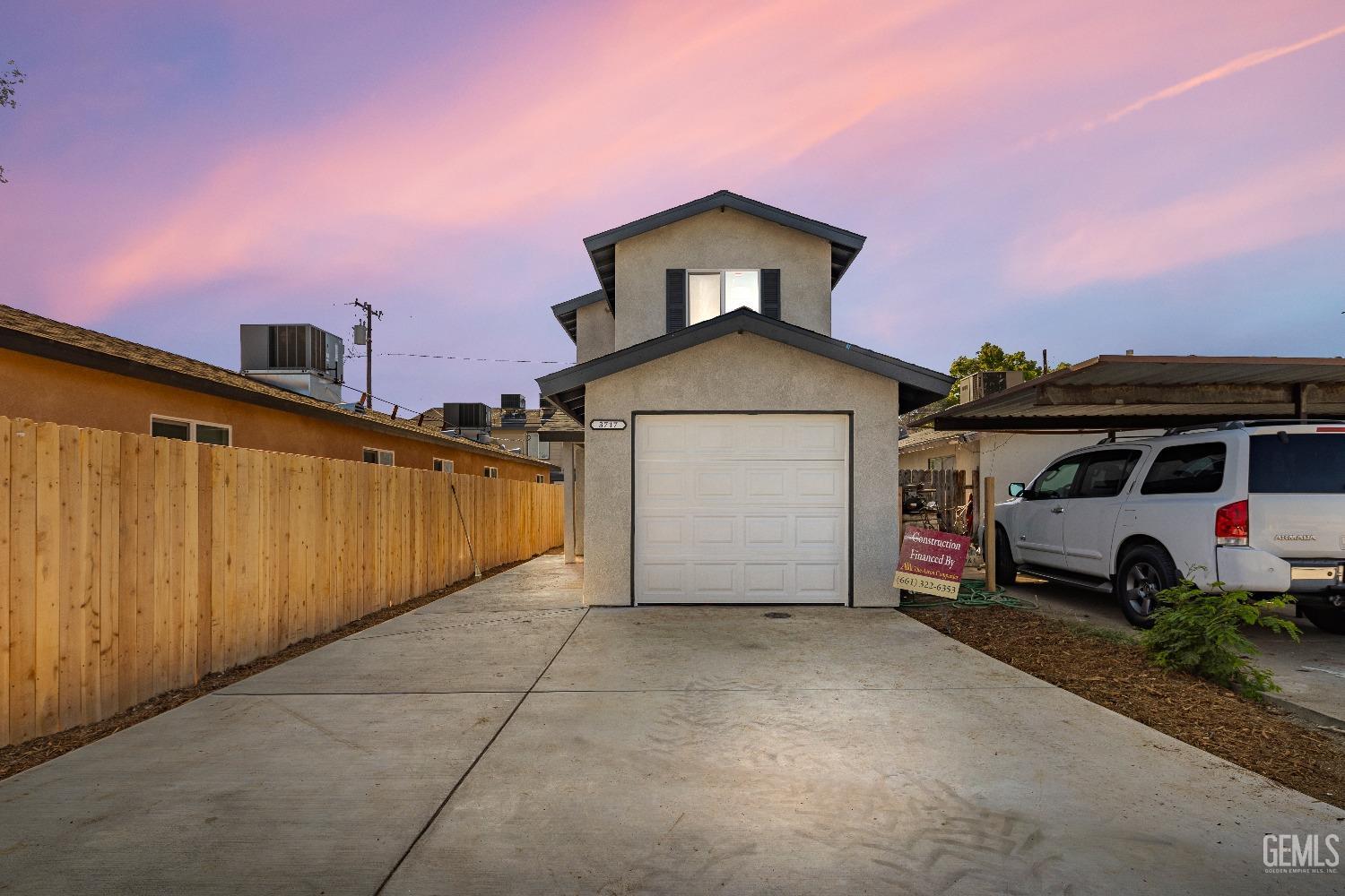 a view of a car garage