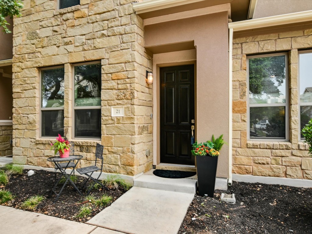 a front view of a house