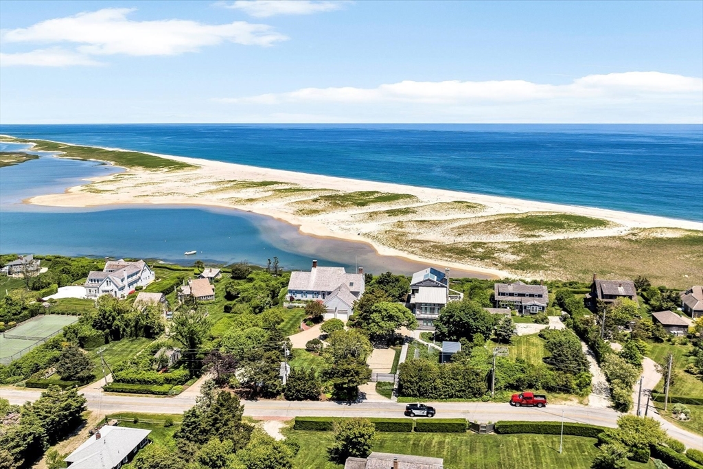 a view of an ocean and beach