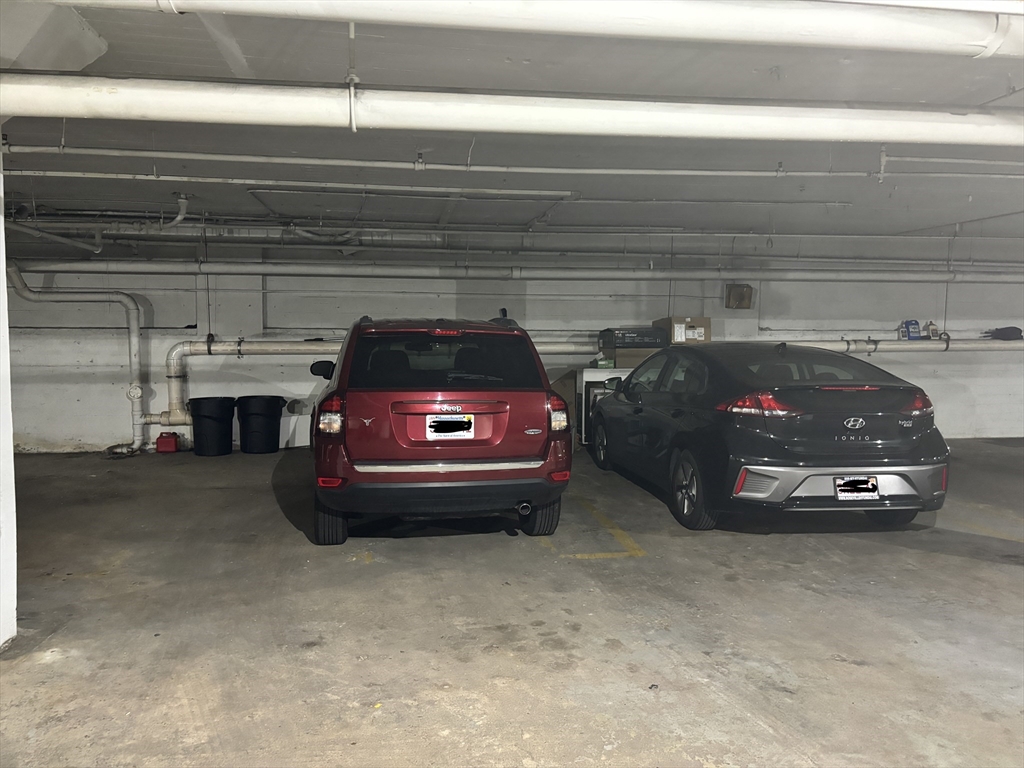 a car parked in garage