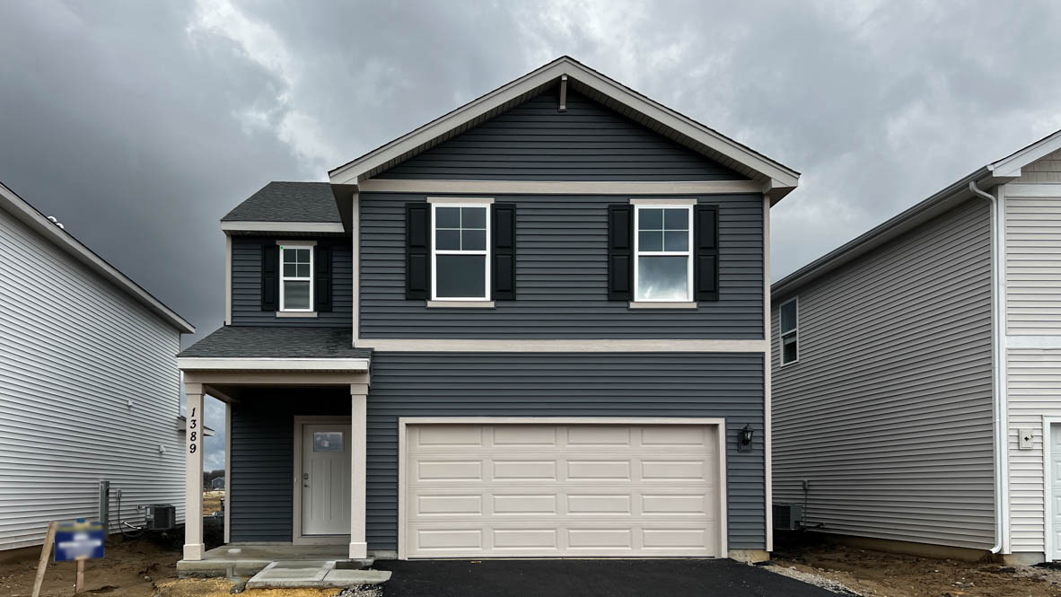 a front view of a house