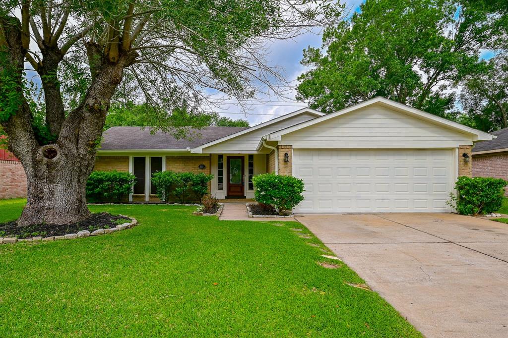 "They don't build 'em like they used to" perfectly describes this charming, ranch-style, one-story brick rental—a true gem with modern upgrades! Located at 502 Coppersmith Drive in the serene West Memorial community of Katy, TX, this "mature" home has been thoughtfully updated, blending timeless character with contemporary comforts. The property features a spacious dual-vehicle attached garage and an expansive driveway, providing ample parking and convenience. With its welcoming curb appeal and quiet surrou