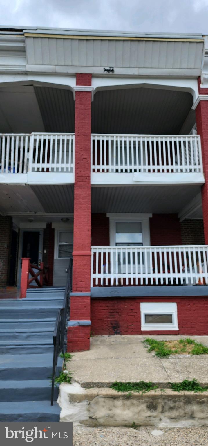 a front view of a house