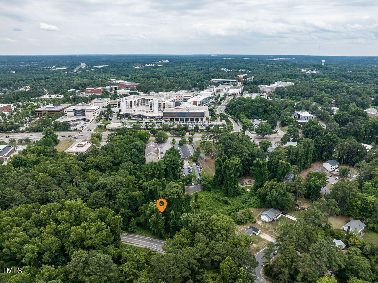 an aerial view of multiple house