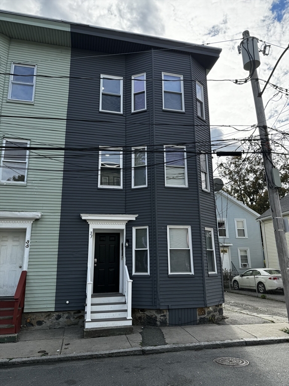 a front view of a house