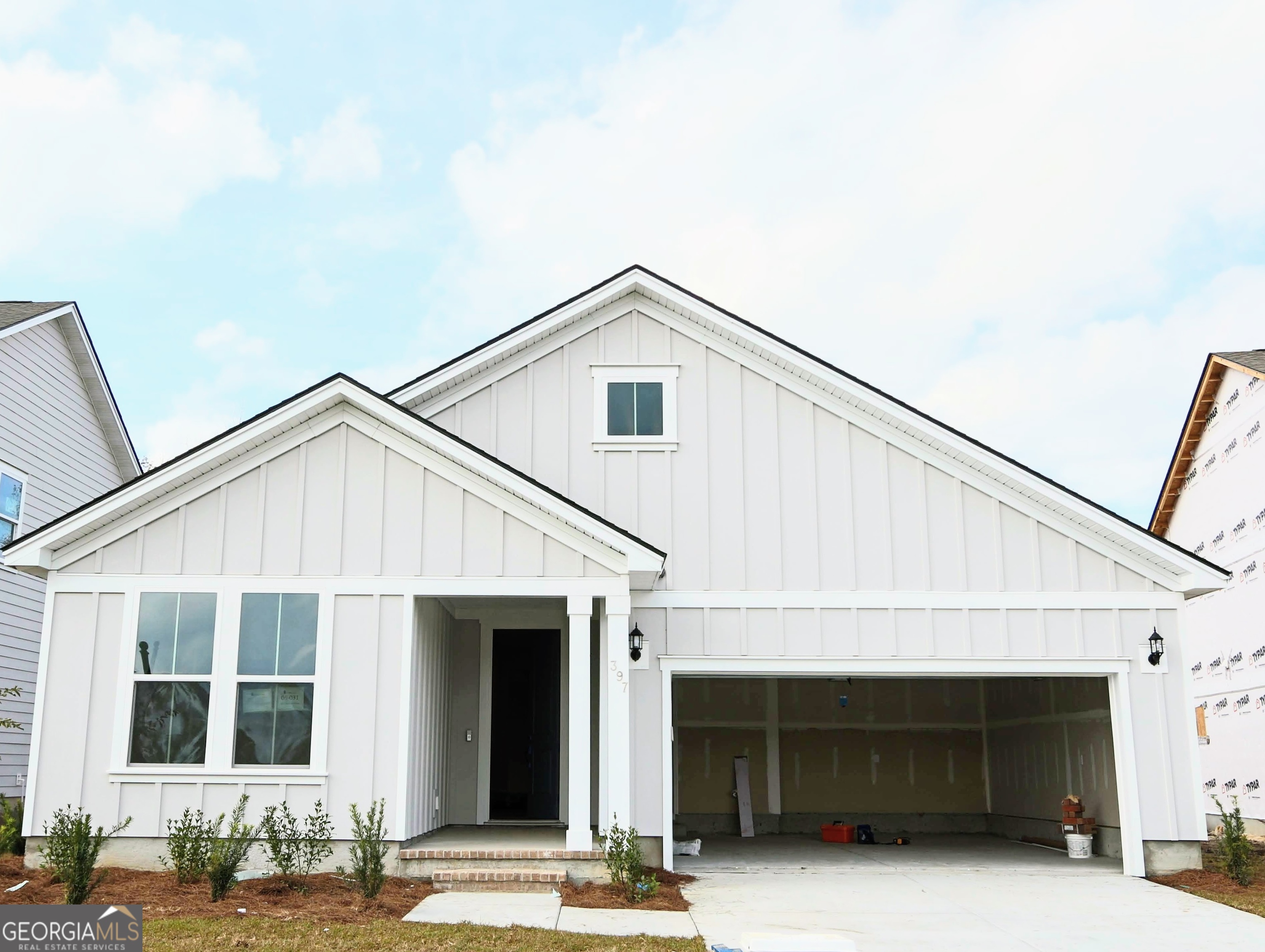 a front view of a house