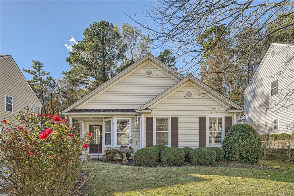 a front view of a house with porch