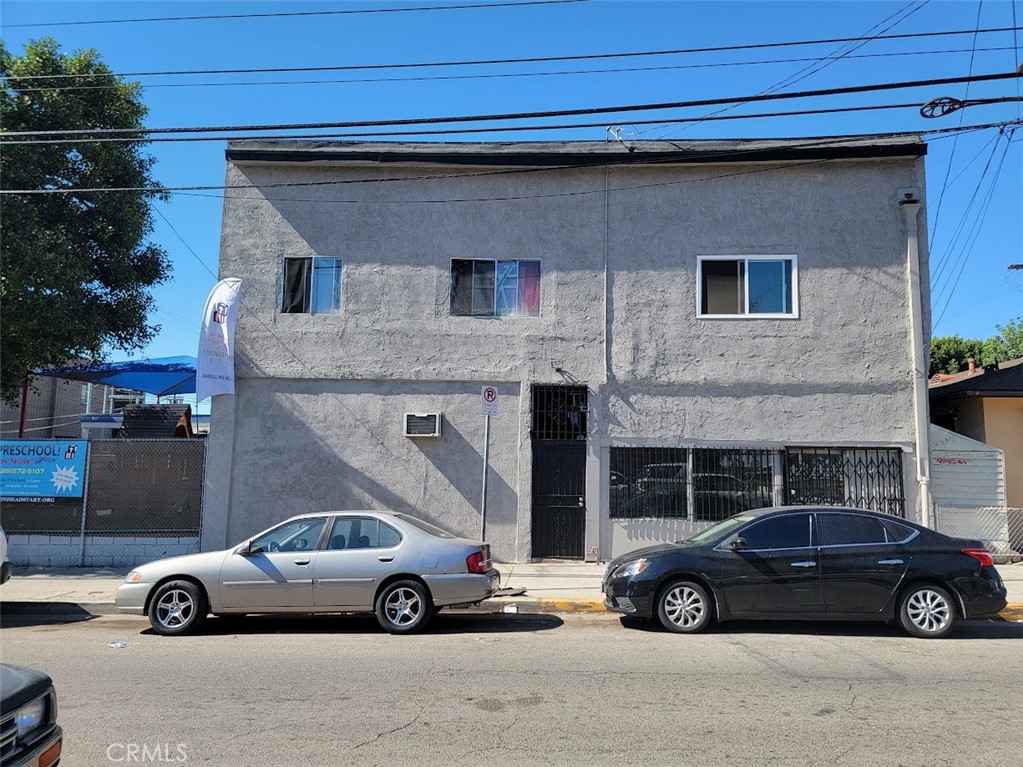 a car parked in front of a house