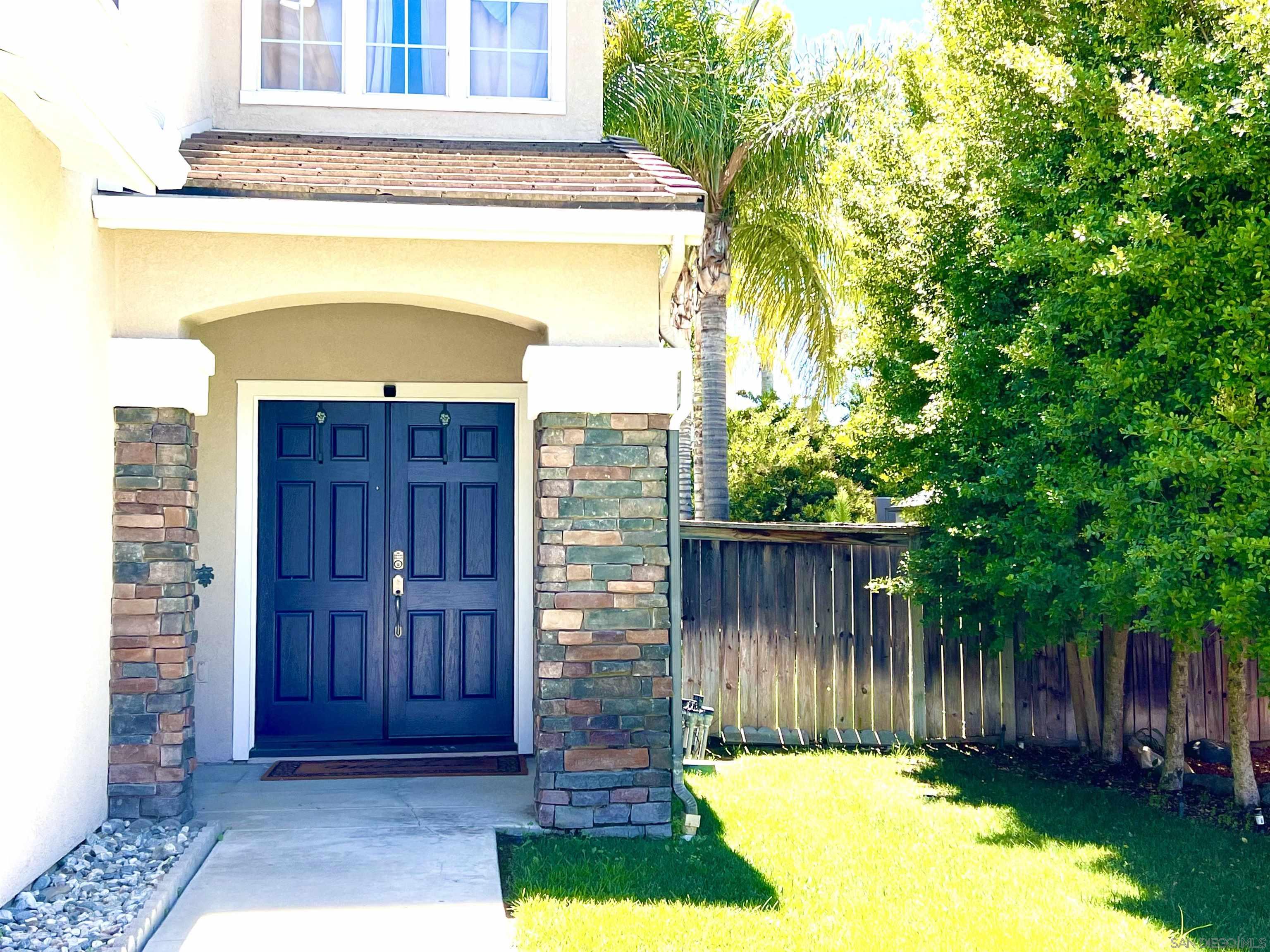 a view of front door of house