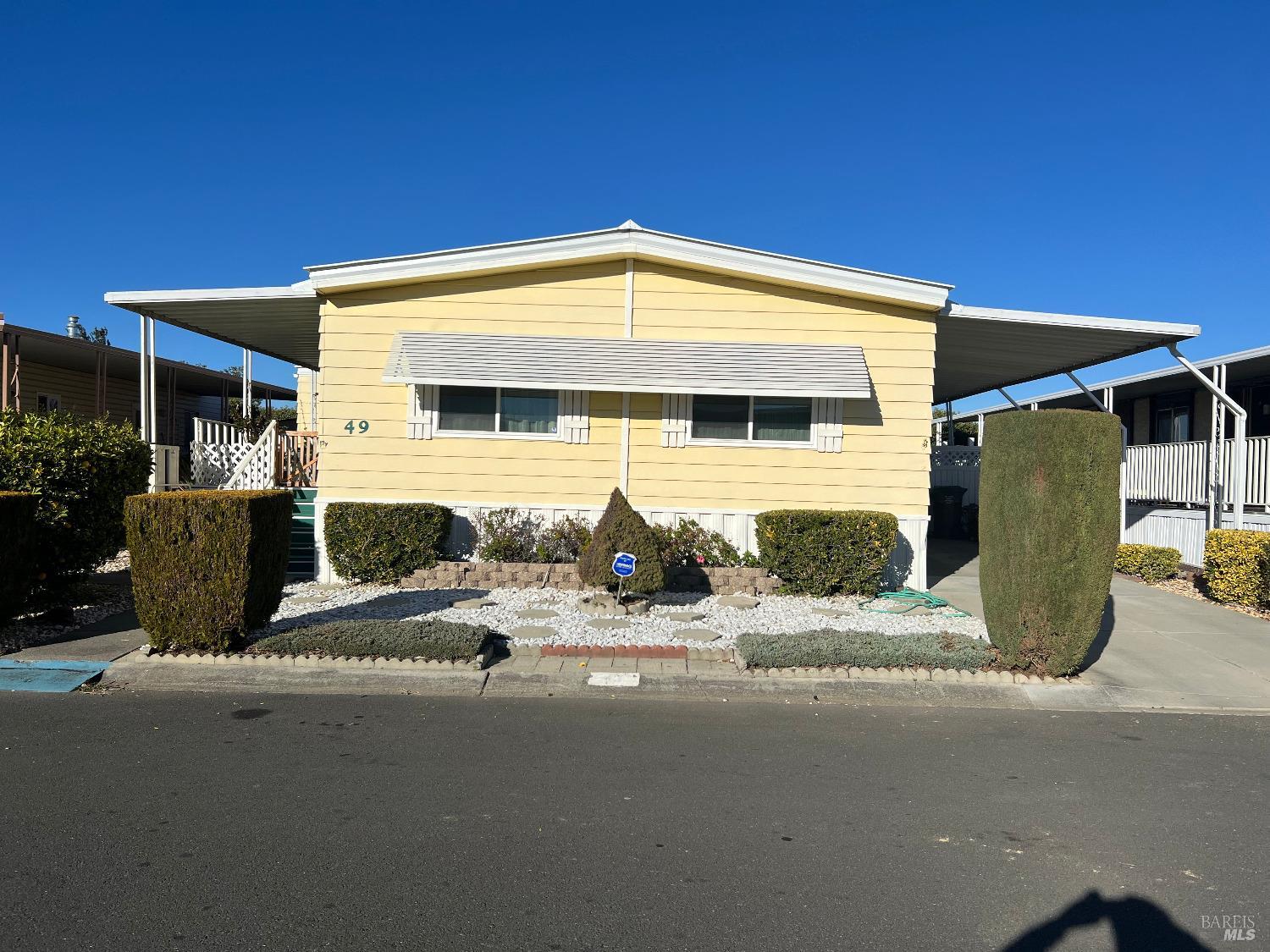 a view of a house with a patio