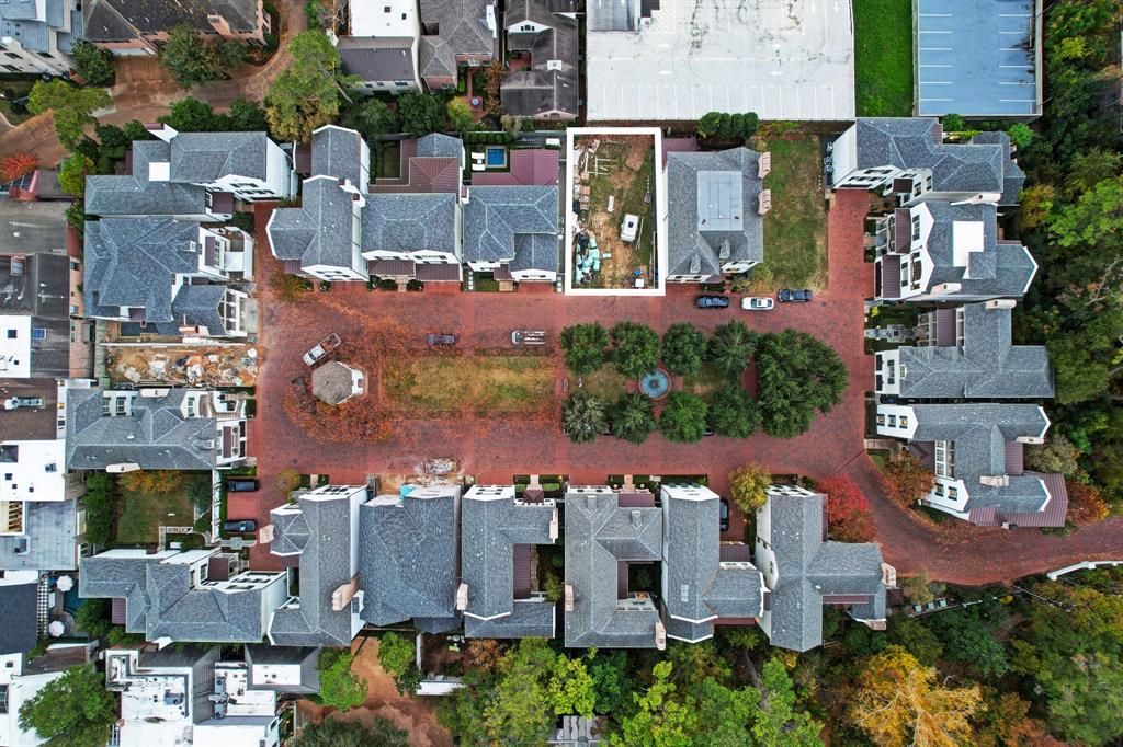 an aerial view of multiple houses