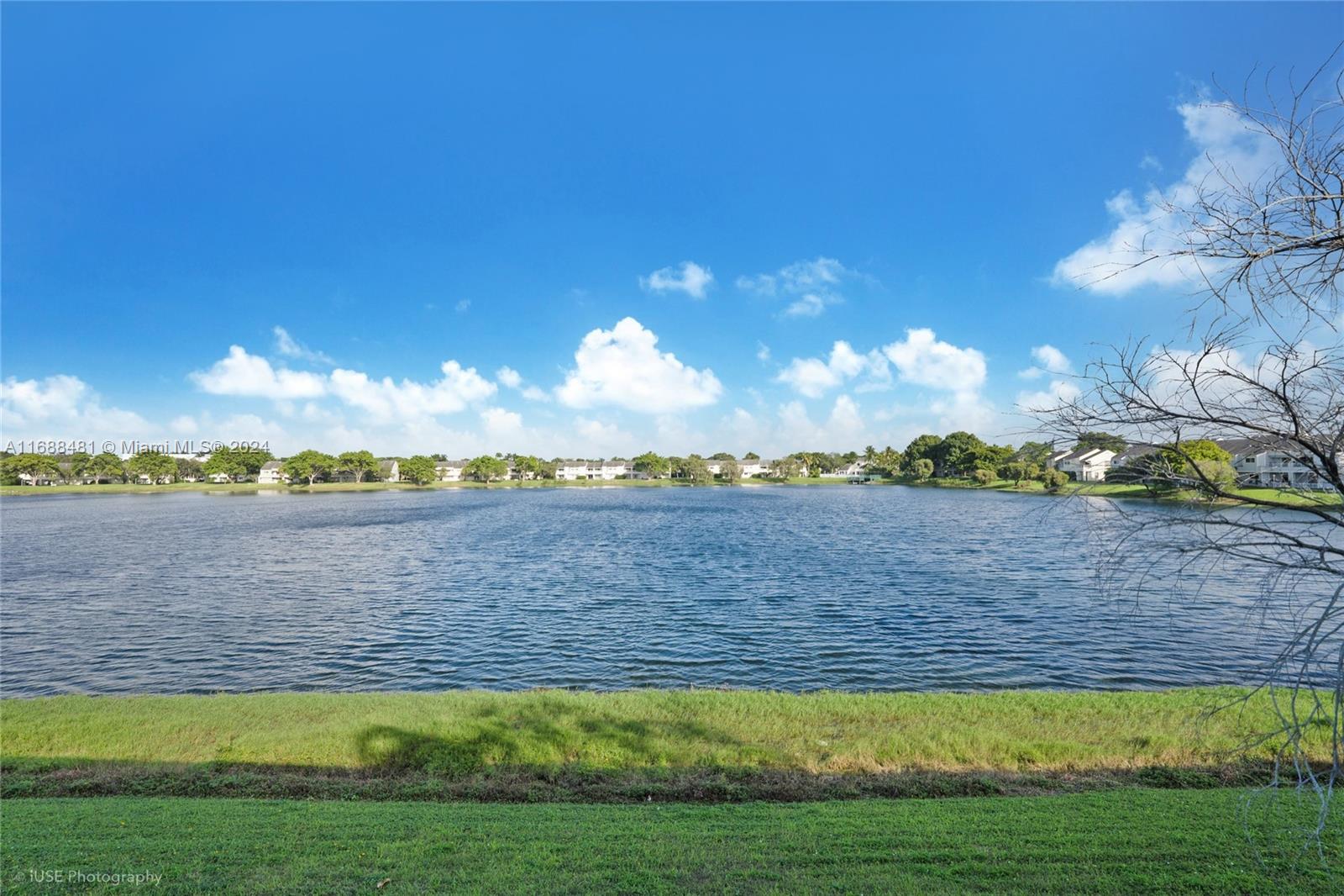 a view of a lake with a lake