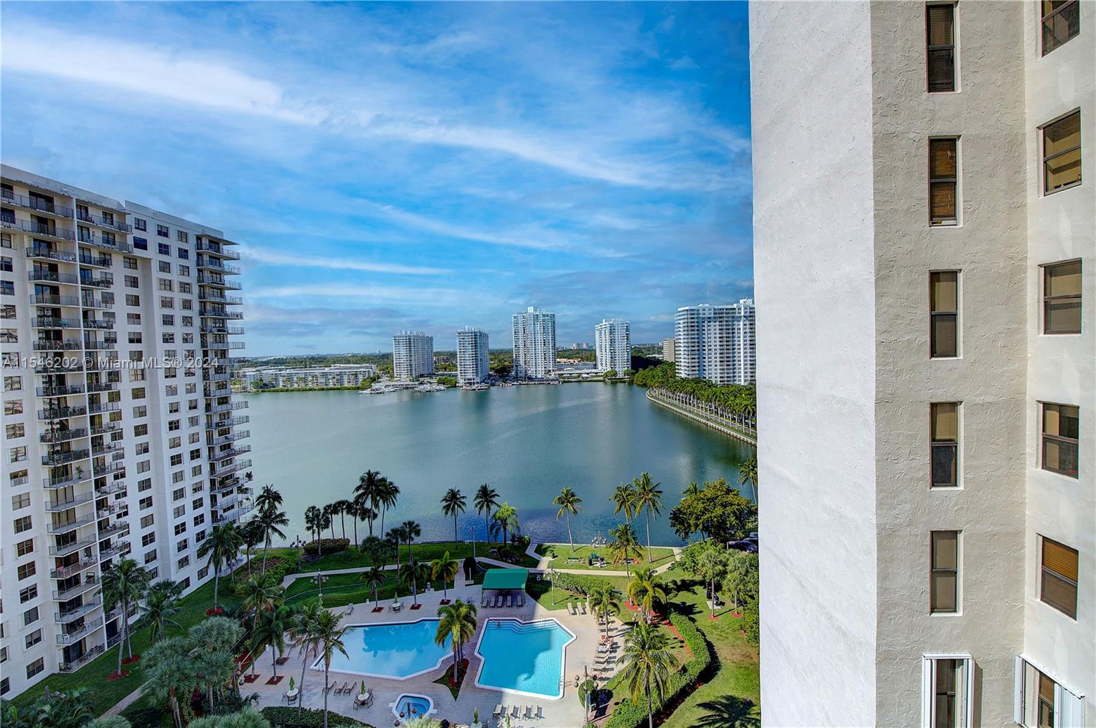 a view of lake from balcony