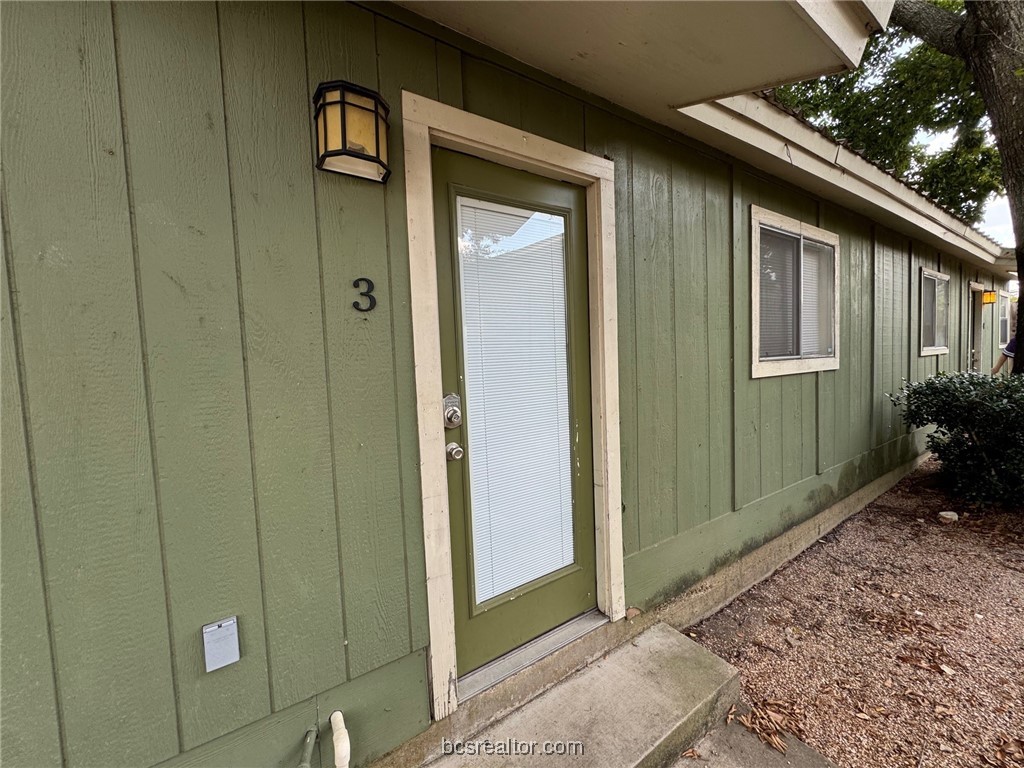 a view of front door